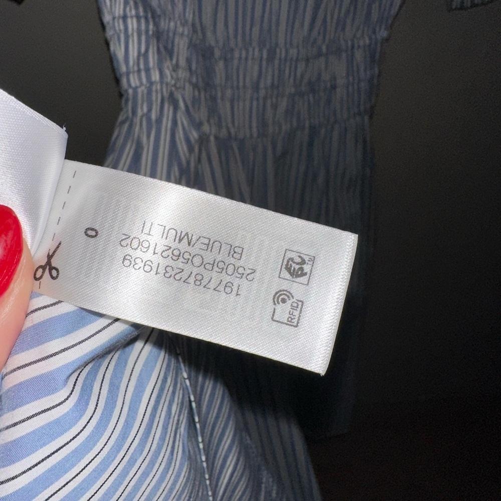 Veronica Beard Light Blue Striped Mini Dress - Picture 11 of 11